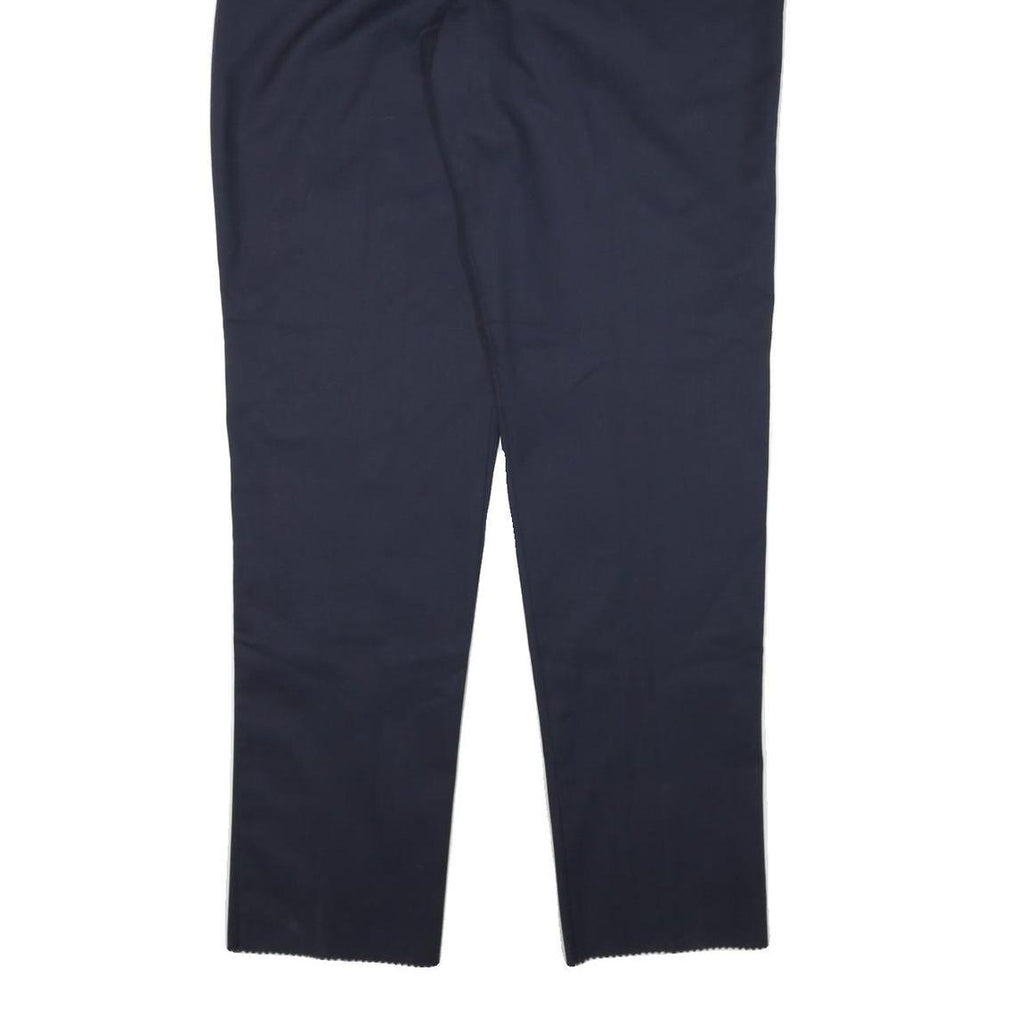 DICKIES Mens Cotton Blend Navy Relaxed Straight Trousers W32 L37 Workwear