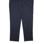 DICKIES Mens Cotton Blend Navy Relaxed Straight Trousers W32 L37 Workwear