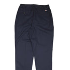 DICKIES Mens Cotton Blend Navy Relaxed Straight Trousers W32 L37 Workwear