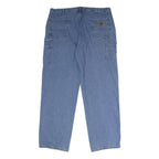 CARHARTT Mens Blue Classic Straight Denim Jeans W44 L34 Workwear Heavy Duty