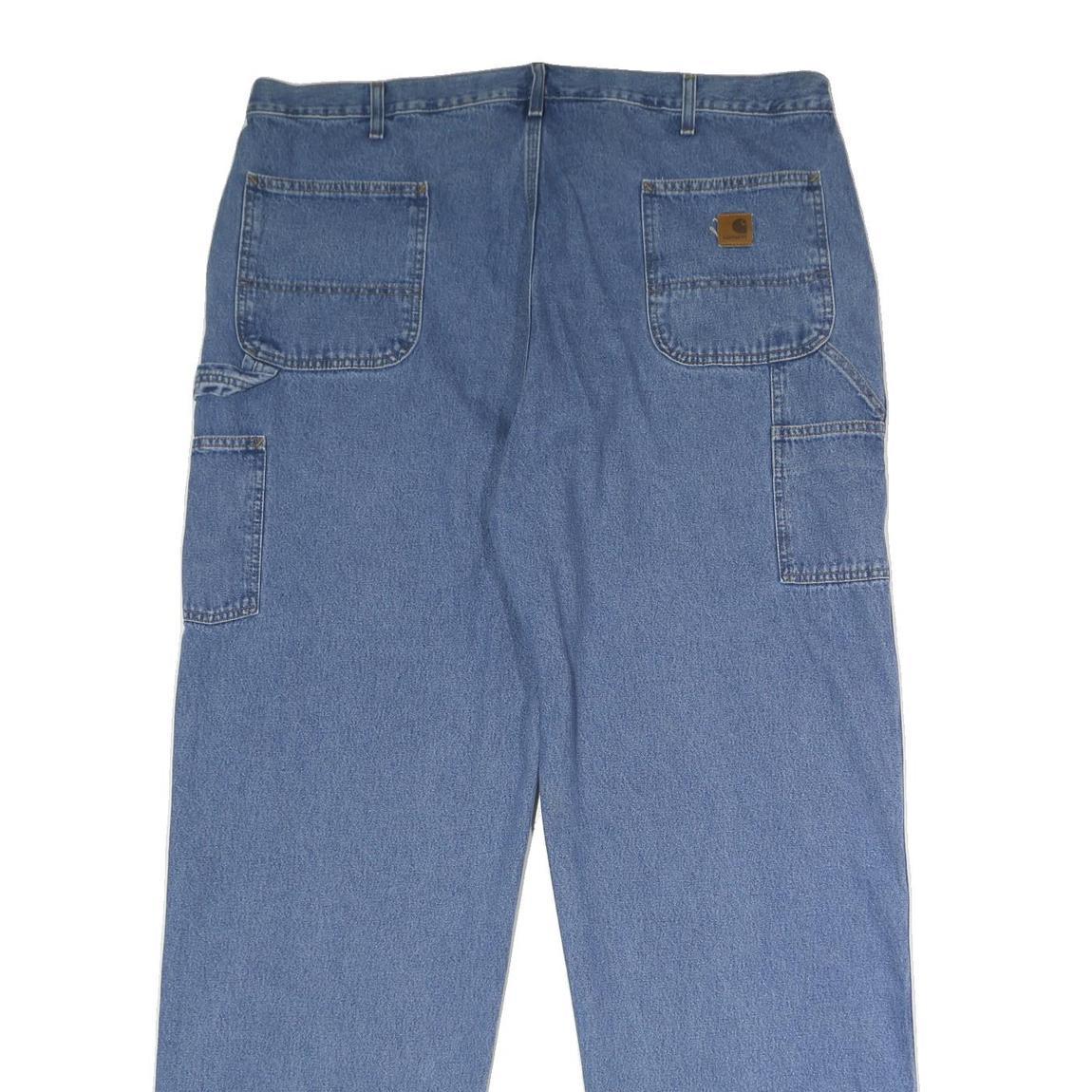 CARHARTT Mens Blue Classic Straight Denim Jeans W44 L34 Workwear Heavy Duty