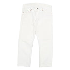 DICKIES Mens Regular Fit White Cotton Blend Jeans W32 L26 Zip Pockets