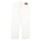 DICKIES Mens Regular Fit White Cotton Blend Jeans W32 L26 Zip Pockets