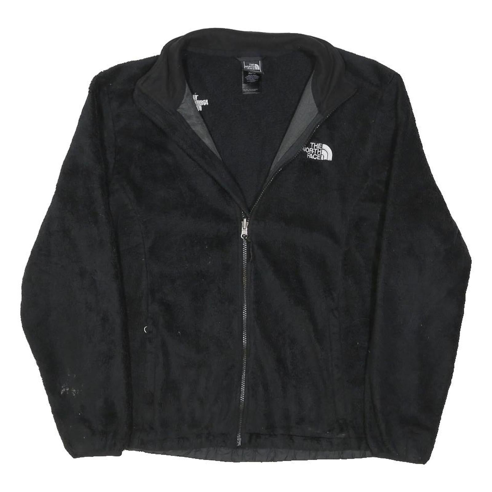 THE NORTH FACE Womens Black Fleece Jacket XL Polyester Blend Zip Outdoor Warm