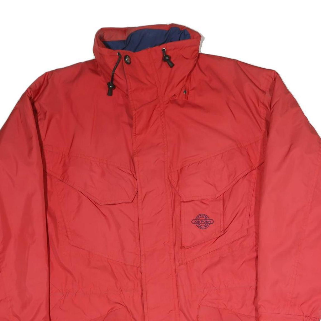 AIR PUSH Mens Red L Polyester Blend Jacket Zip Long Sleeve Outdoor Casual