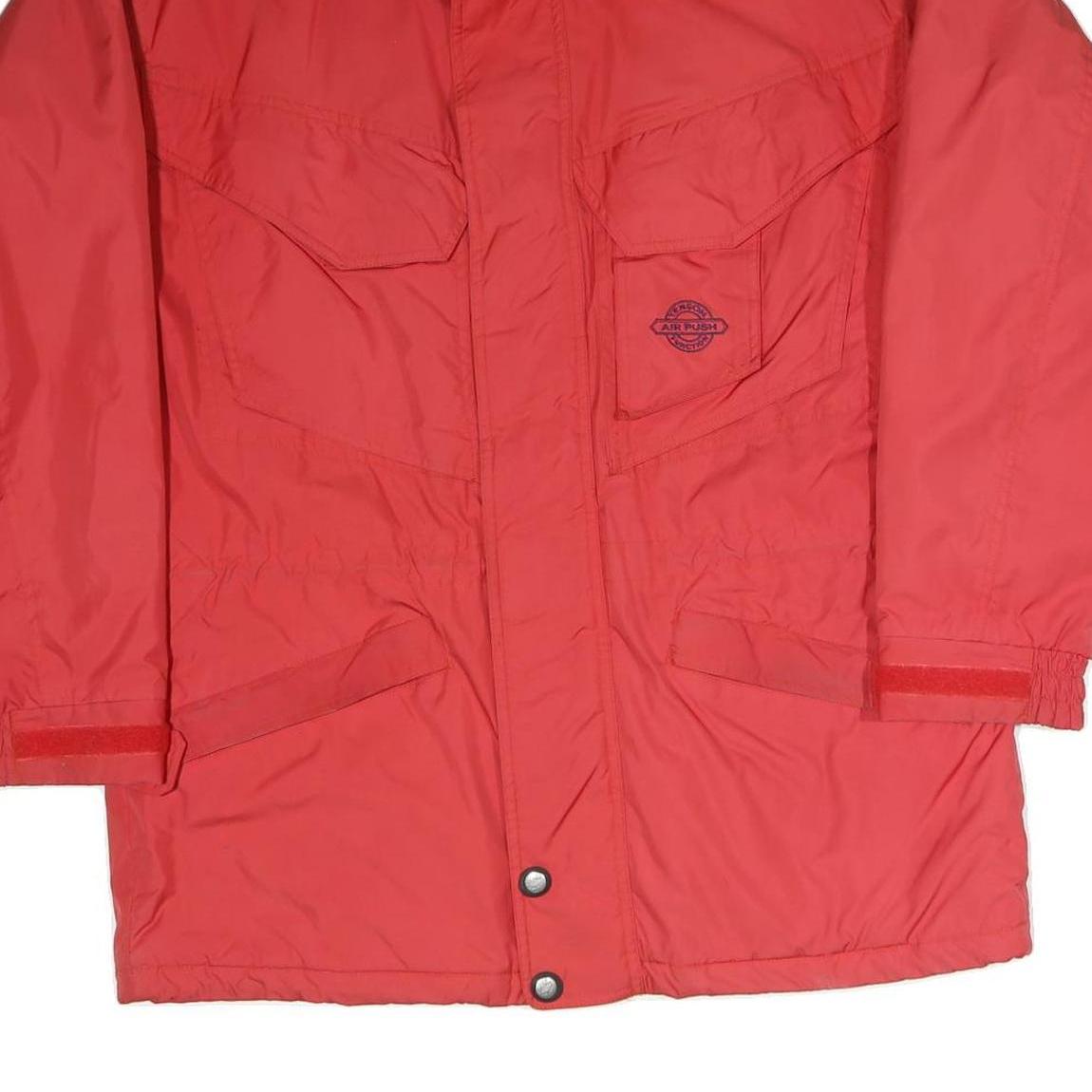AIR PUSH Mens Red L Polyester Blend Jacket Zip Long Sleeve Outdoor Casual