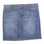 TOMMY HILFIGER Womens Blue Denim Straight Knee Length Woven Cotton Blend Skirt L