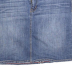 TOMMY HILFIGER Womens Blue Denim Straight Knee Length Woven Cotton Blend Skirt L