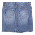 TOMMY HILFIGER Womens Blue Denim Straight Knee Length Woven Cotton Blend Skirt L
