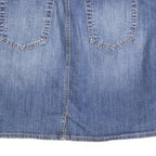 TOMMY HILFIGER Womens Blue Denim Straight Knee Length Woven Cotton Blend Skirt L