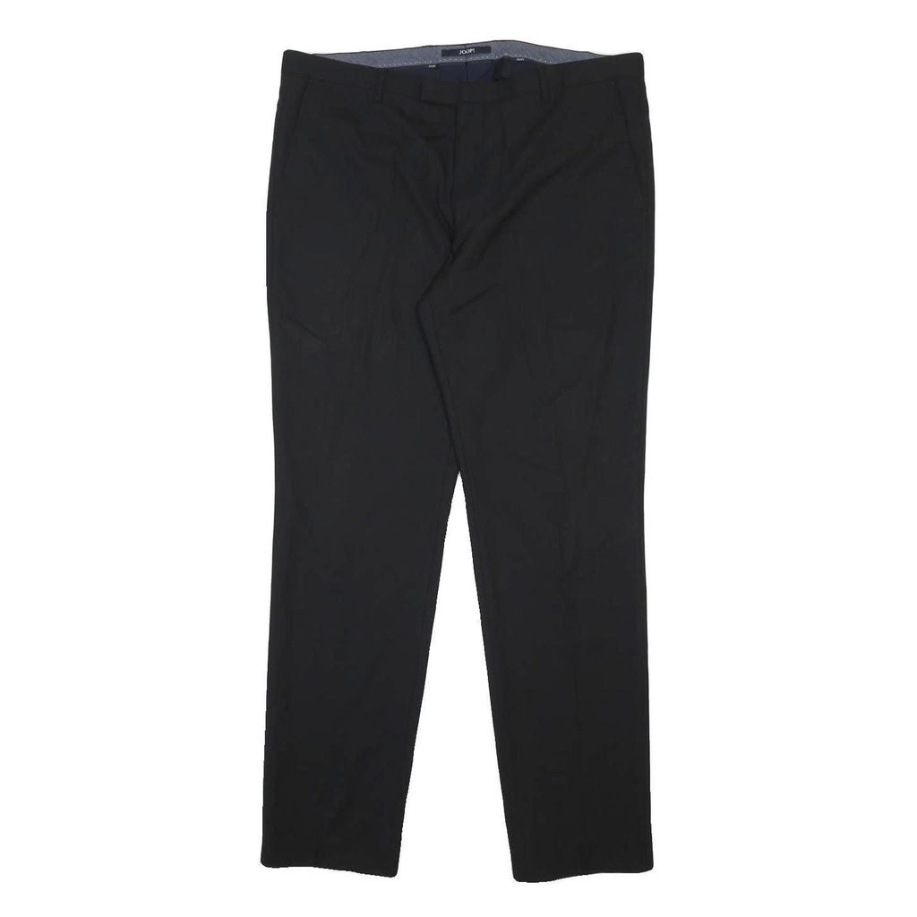 JOOP! Mens Wool Blend Black Slim Straight Trousers W38 L32 Formal Slip On