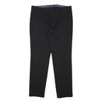 JOOP! Mens Wool Blend Black Slim Straight Trousers W38 L32 Formal Slip On