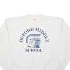 HAINES Buford Middle School Mens Sweatshirt Grey USA L