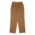 PETER HOLM Womens Cotton Blend Brown Regular Fit Straight Trousers W27 L32