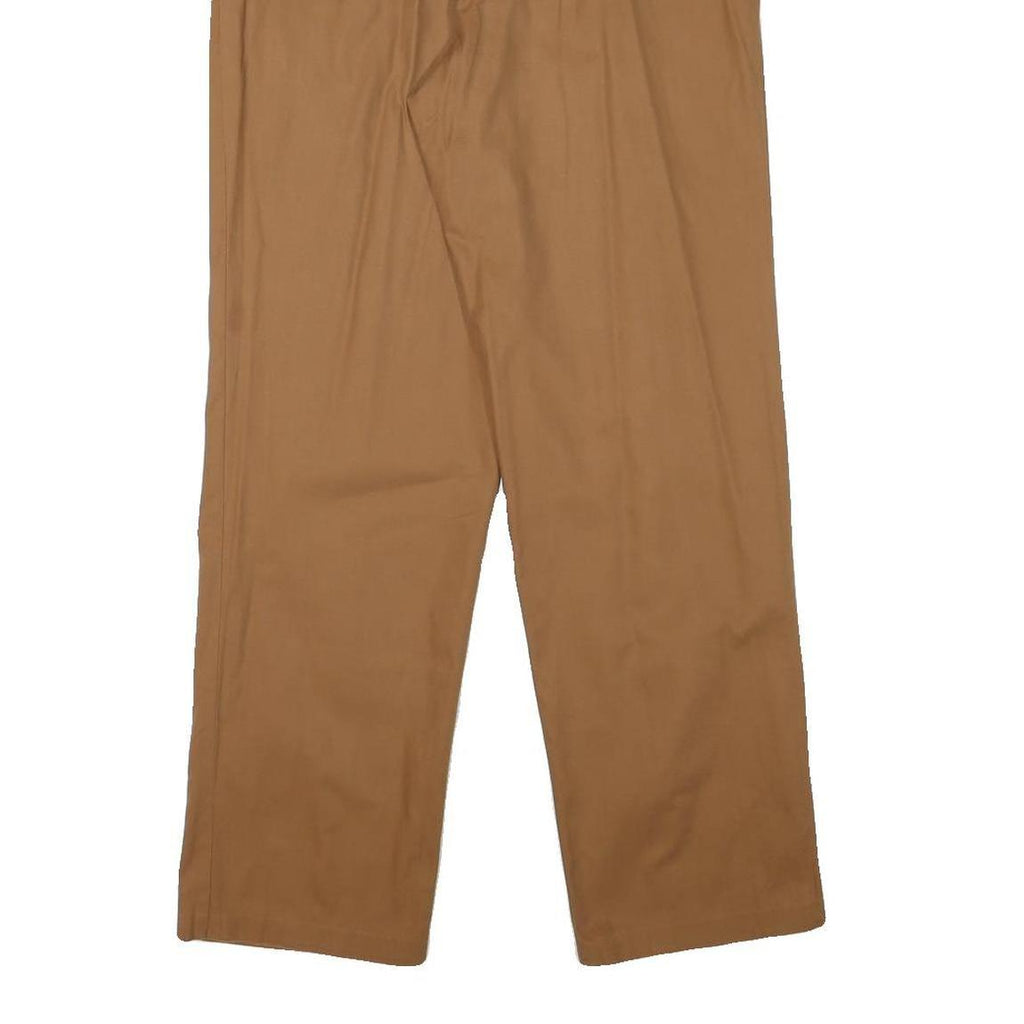 PETER HOLM Womens Cotton Blend Brown Regular Fit Straight Trousers W27 L32