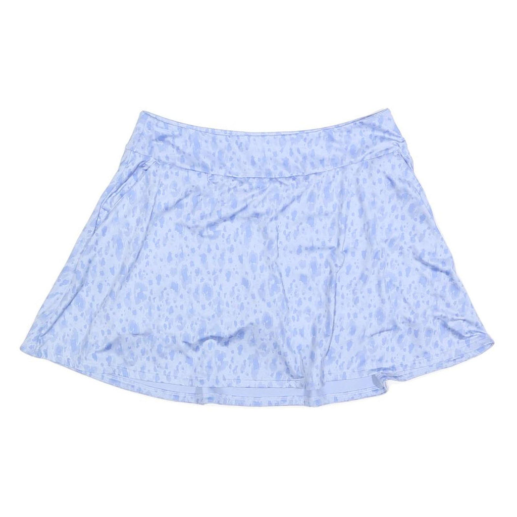 ADIDAS Womens Blue Polyester Blend Pleated Midi Skirt M Athletic Casual