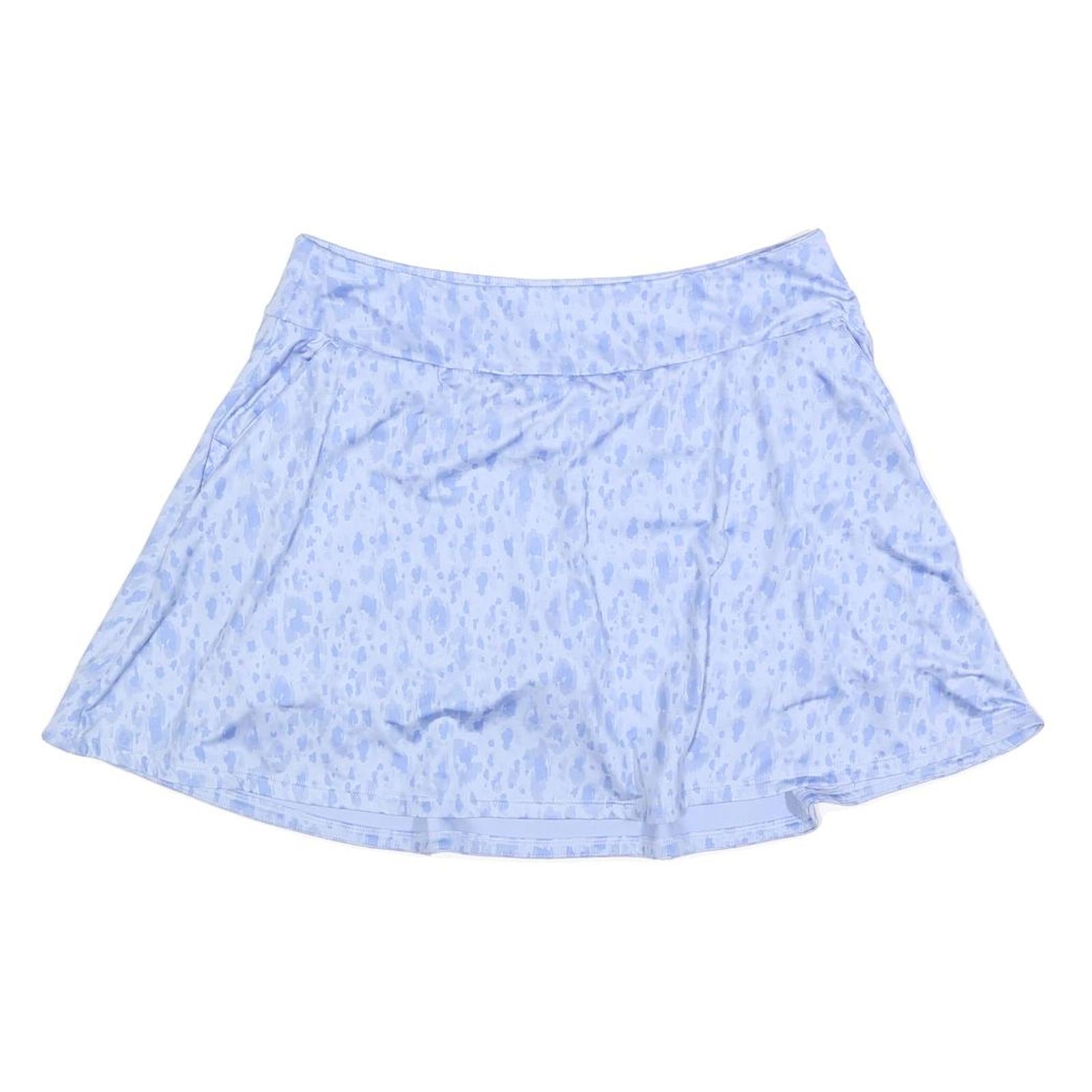 ADIDAS Womens Blue Polyester Blend Pleated Midi Skirt M Athletic Casual