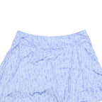 ADIDAS Womens Blue Polyester Blend Pleated Midi Skirt M Athletic Casual