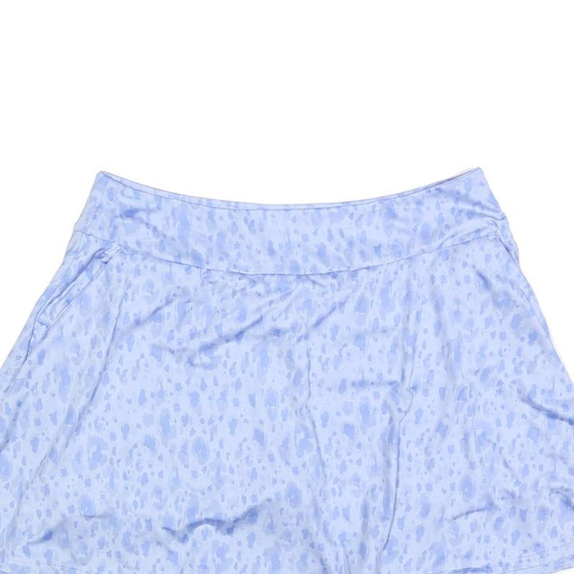 ADIDAS Womens Blue Polyester Blend Pleated Midi Skirt M Athletic Casual