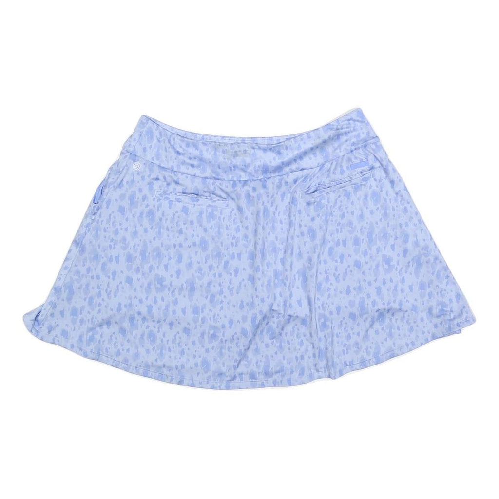 ADIDAS Womens Blue Polyester Blend Pleated Midi Skirt M Athletic Casual