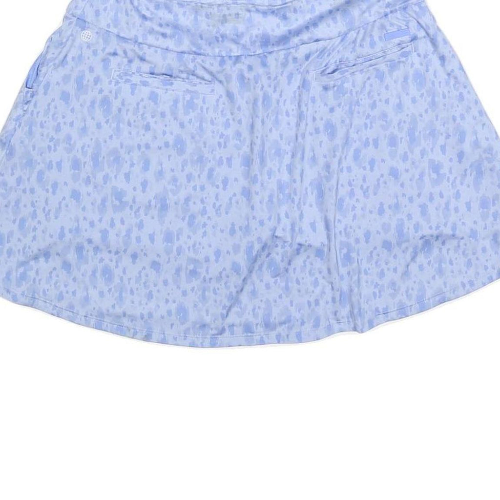 ADIDAS Womens Blue Polyester Blend Pleated Midi Skirt M Athletic Casual