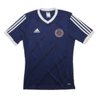 ADIDAS Mens Blue Indiana Fire Juniors Football Shirt S Short Sleeve V-Neck
