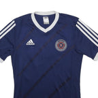 ADIDAS Mens Blue Indiana Fire Juniors Football Shirt S Short Sleeve V-Neck