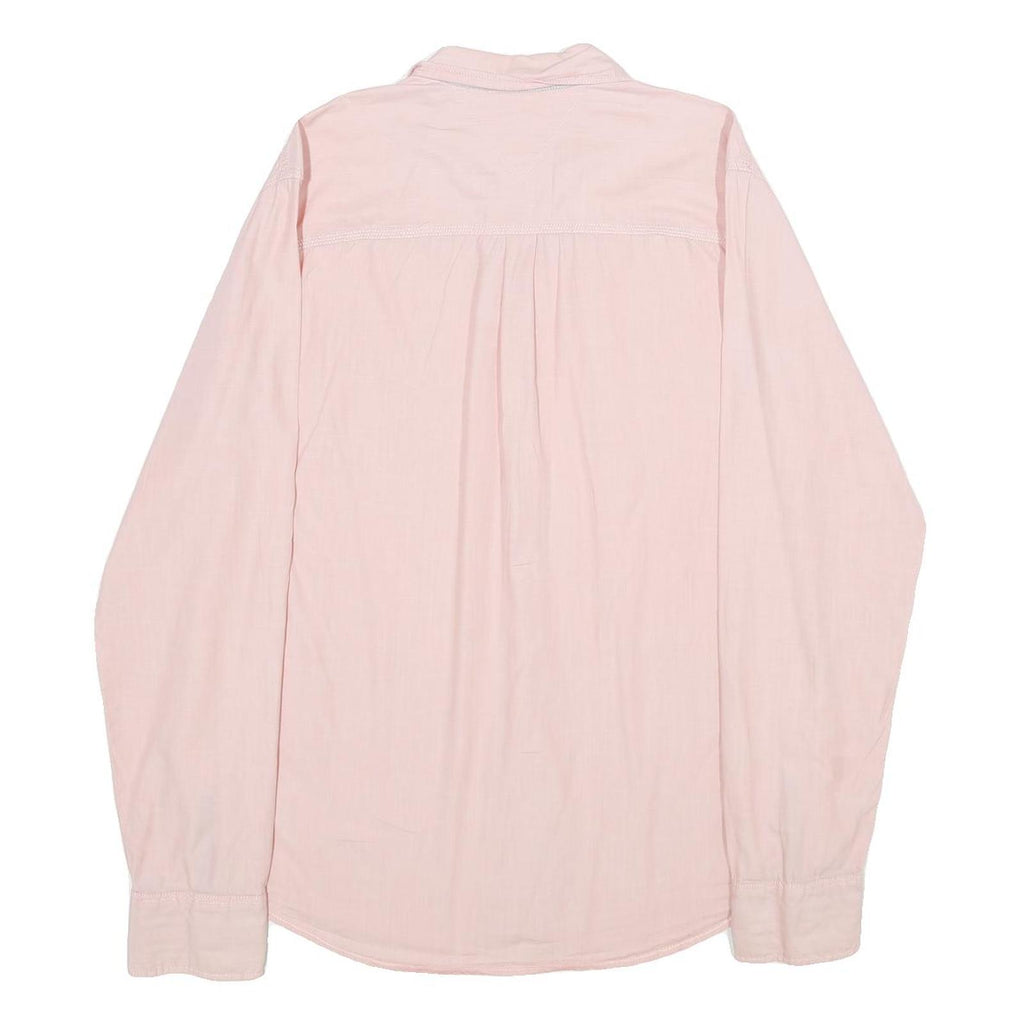 HILFIGER DENIM Mens Pink Cotton Shirt XL Casual Long Sleeve Pocket