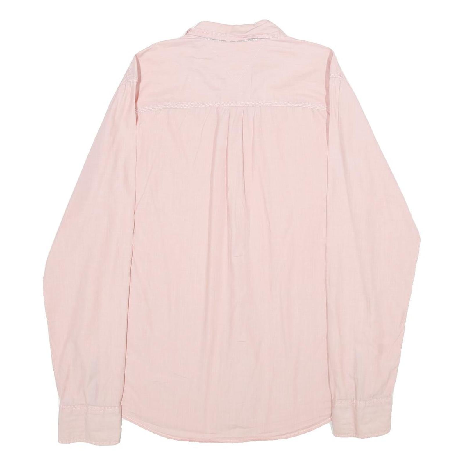 HILFIGER DENIM Mens Pink Cotton Shirt XL Casual Long Sleeve Pocket