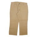 DICKIES Mens Jeans Beige Regular Straight Denim W40 L30 Cotton Blend Zip