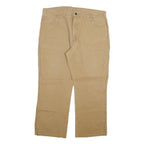 DICKIES Mens Jeans Beige Regular Straight Denim W40 L30 Cotton Blend Zip