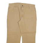 DICKIES Mens Jeans Beige Regular Straight Denim W40 L30 Cotton Blend Zip