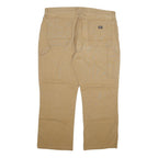DICKIES Mens Jeans Beige Regular Straight Denim W40 L30 Cotton Blend Zip