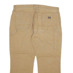 DICKIES Mens Jeans Beige Regular Straight Denim W40 L30 Cotton Blend Zip