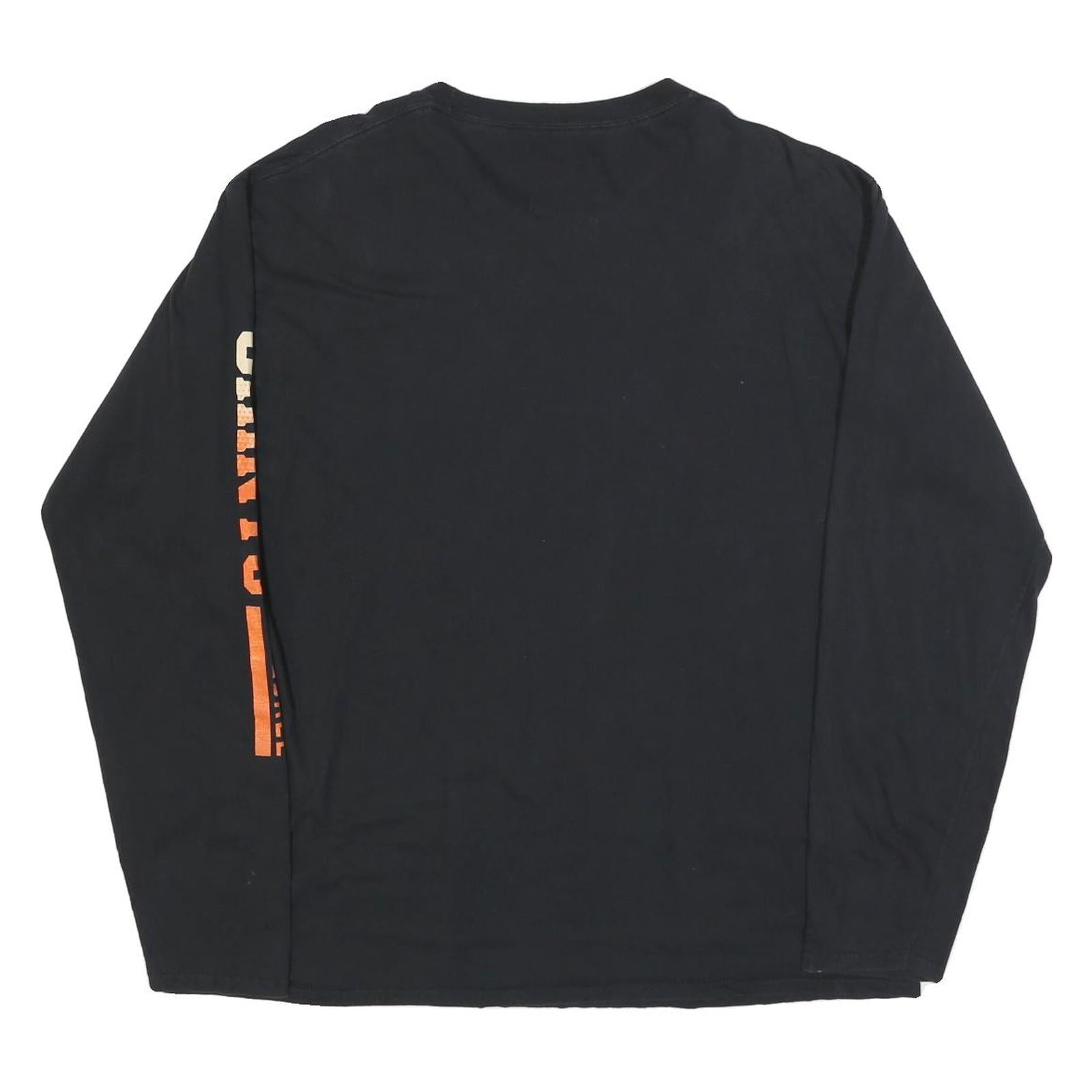 FANATICS Mens Black San Francisco Baseball Long Sleeve Crew Neck XL Cotton Blend