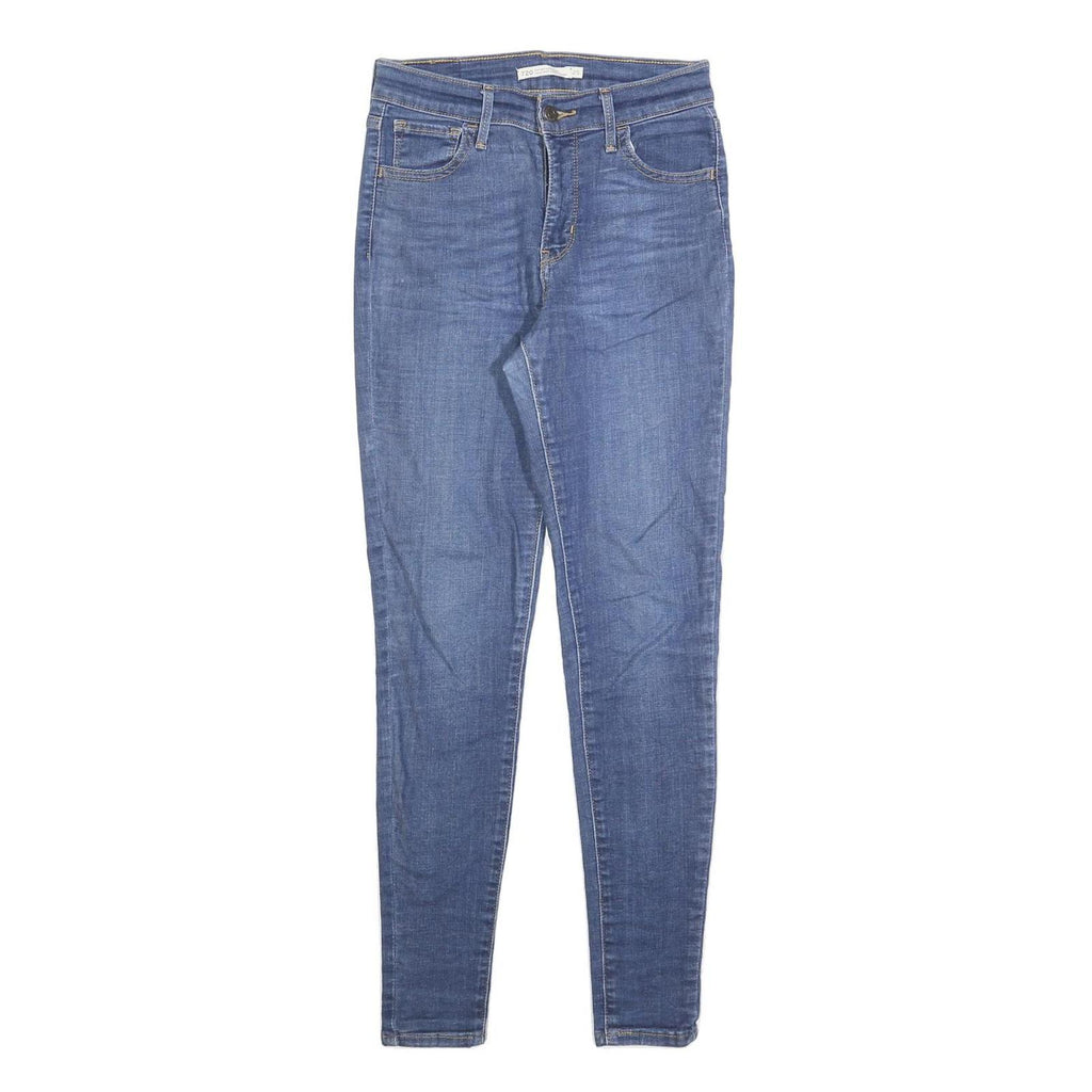 LEVI'S 720 Womens Slim Blue Denim Medium Jeans W25 L30 Stretch Cotton Blend
