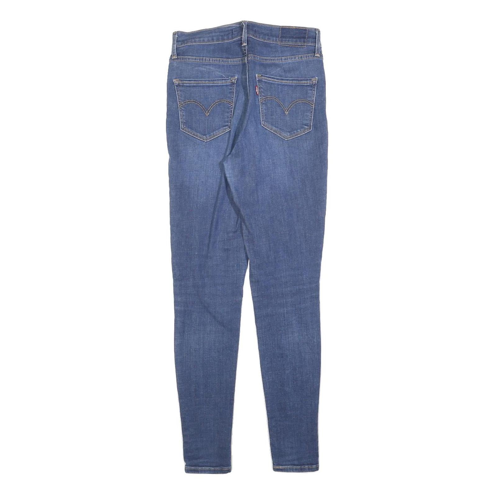 LEVI'S 720 Womens Slim Blue Denim Medium Jeans W25 L30 Stretch Cotton Blend