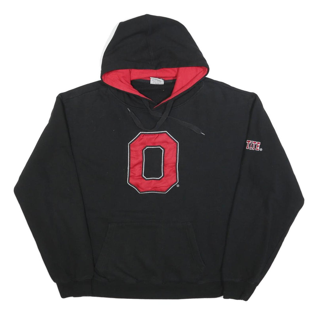 STADIUM Mens Black & Red Hoodie XL Ohio State Logo Cotton Blend Pullover
