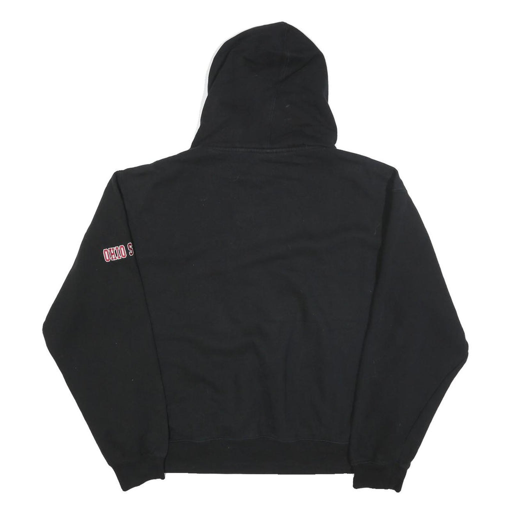 STADIUM Mens Black & Red Hoodie XL Ohio State Logo Cotton Blend Pullover