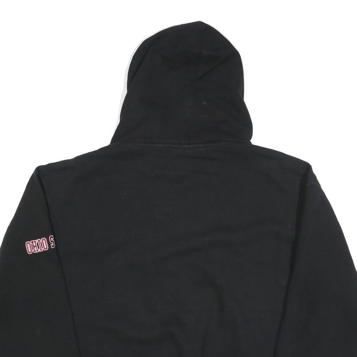 STADIUM Mens Black & Red Hoodie XL Ohio State Logo Cotton Blend Pullover