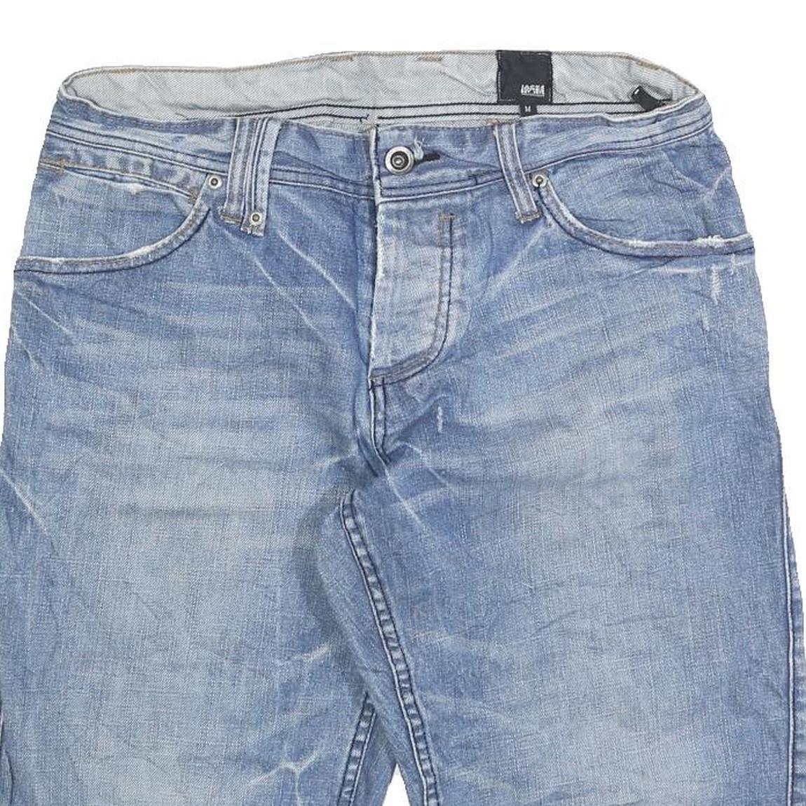 JACK & JONES Mens Shorts Blue Denim Regular M W32 Casual Cotton Blend