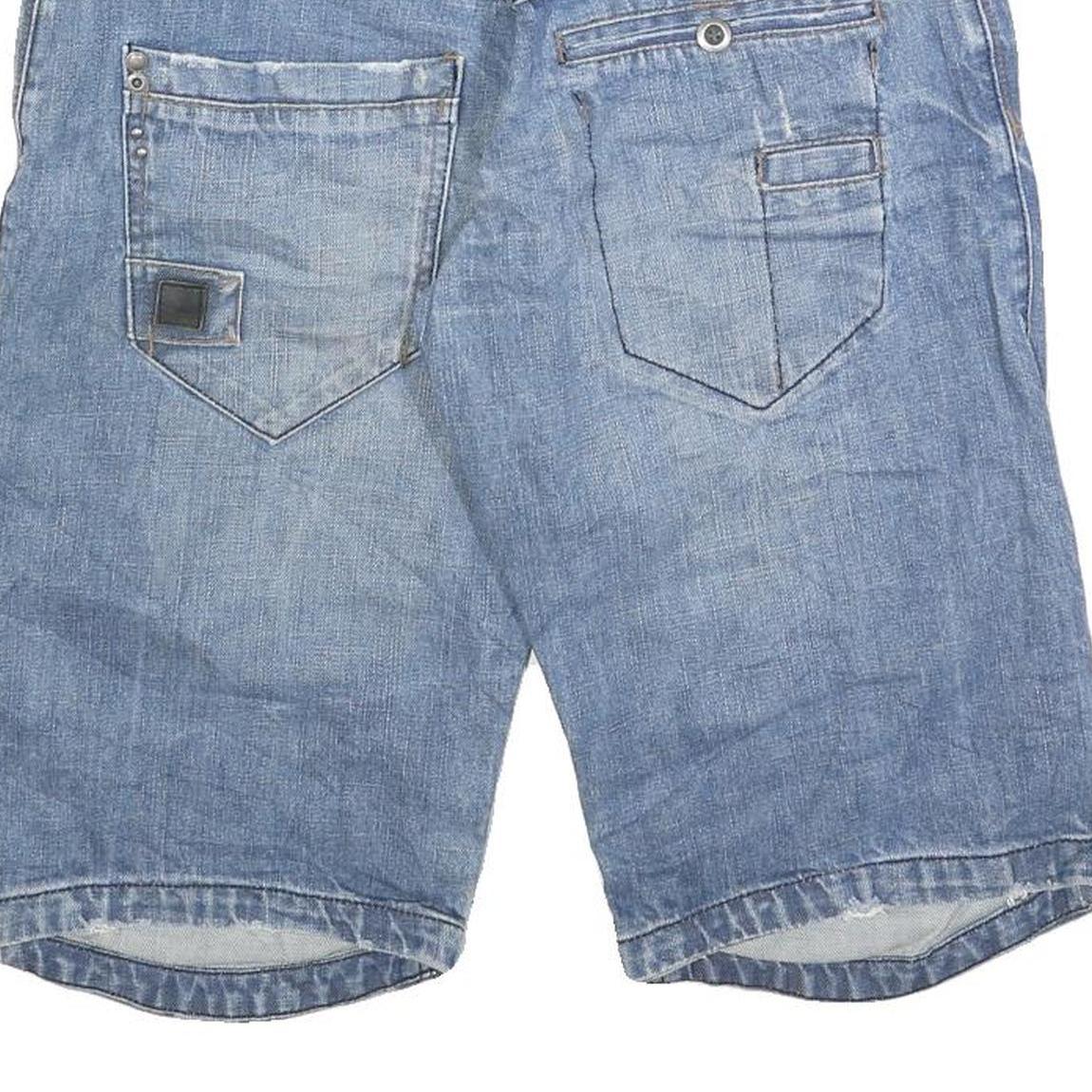JACK & JONES Mens Shorts Blue Denim Regular M W32 Casual Cotton Blend