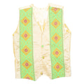 Eastern Inspired Mens Blazer Waistcoat Gold Crazy Pattern L