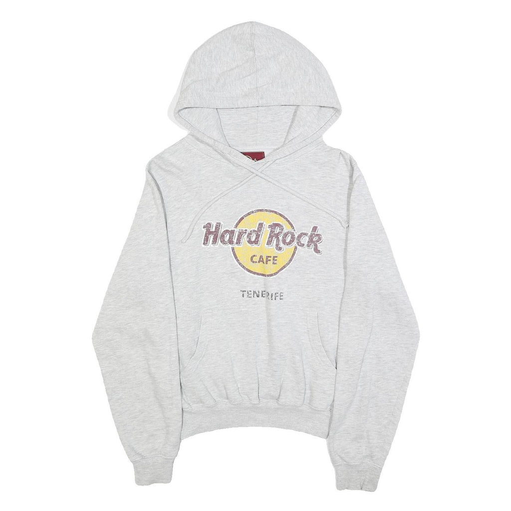 HARD ROCK CAFE Womens Grey Hoodie S Soft Cotton Blend Pullover Casual
