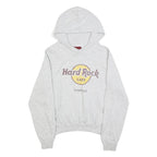 HARD ROCK CAFE Womens Grey Hoodie S Soft Cotton Blend Pullover Casual
