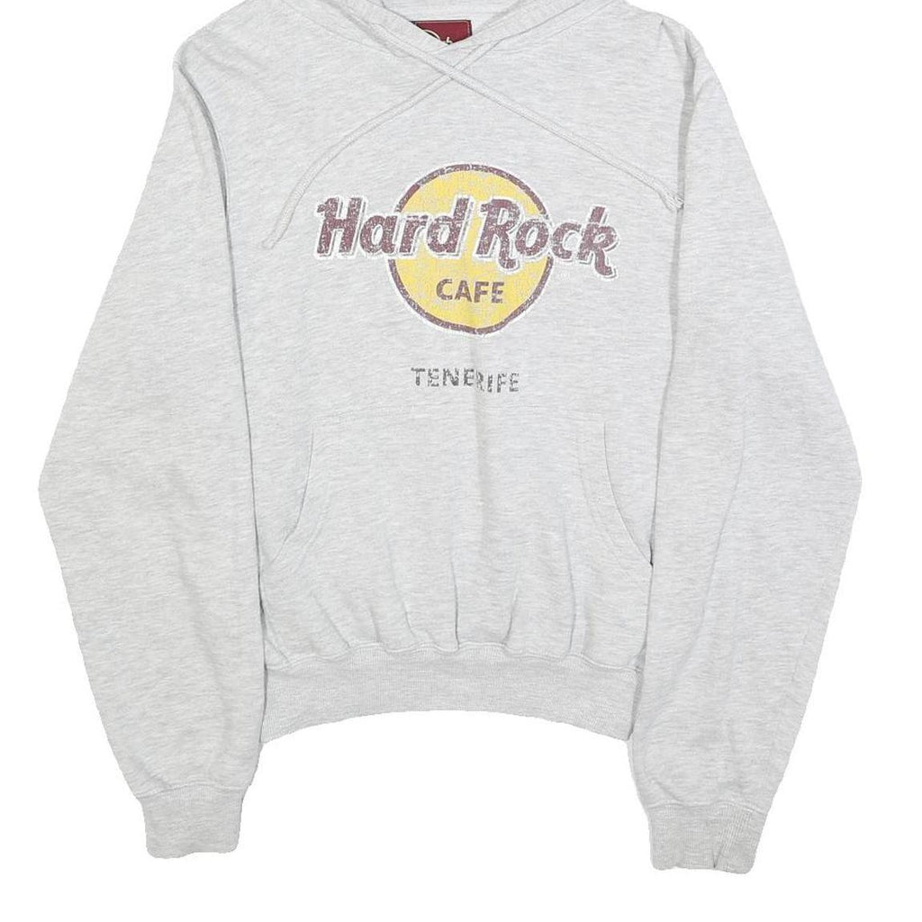 HARD ROCK CAFE Womens Grey Hoodie S Soft Cotton Blend Pullover Casual
