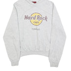 HARD ROCK CAFE Womens Grey Hoodie S Soft Cotton Blend Pullover Casual