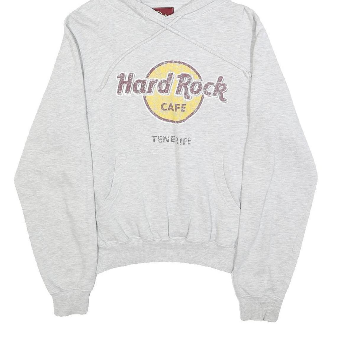 HARD ROCK CAFE Womens Grey Hoodie S Soft Cotton Blend Pullover Casual