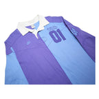 NIKE Mens Purple & Blue Rugby 01 Embroidered Logo Long Sleeve Polo XL Cotton