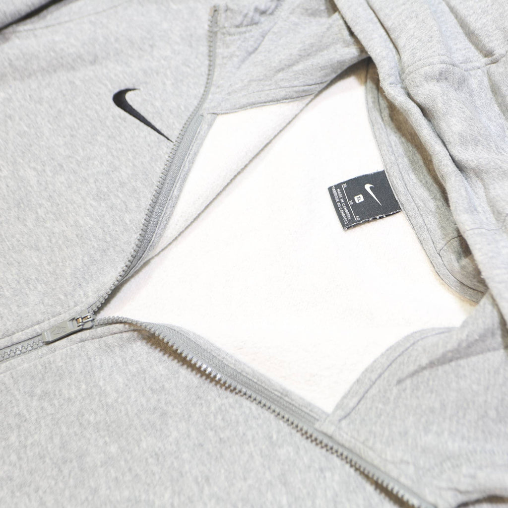 NIKE Mens Grey Full Zip Hoodie XL Lightweight Cotton Blend Casual Sportswear